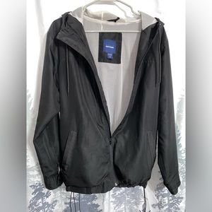 Basic Editions Black Windbreaker Jacket